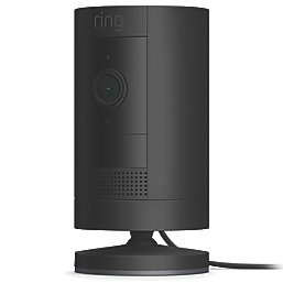 Ring Stick Up Mains-Powered Black Wireless 1080p Indoor & Outdoor Round Smart Camera