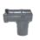 FloPlast MiniFlo uPVC Half Round Stop End Outlet Anthracite Grey 76mm x 50mm