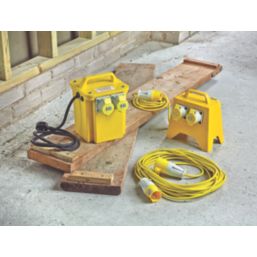 Carroll & Meynell  3kVA Intermittent Transformer Distribution Kit 230V/110V Yellow