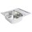 1 Bowl Stainless Steel Spacesaver Kitchen Sink & Drainer  580mm x 500mm