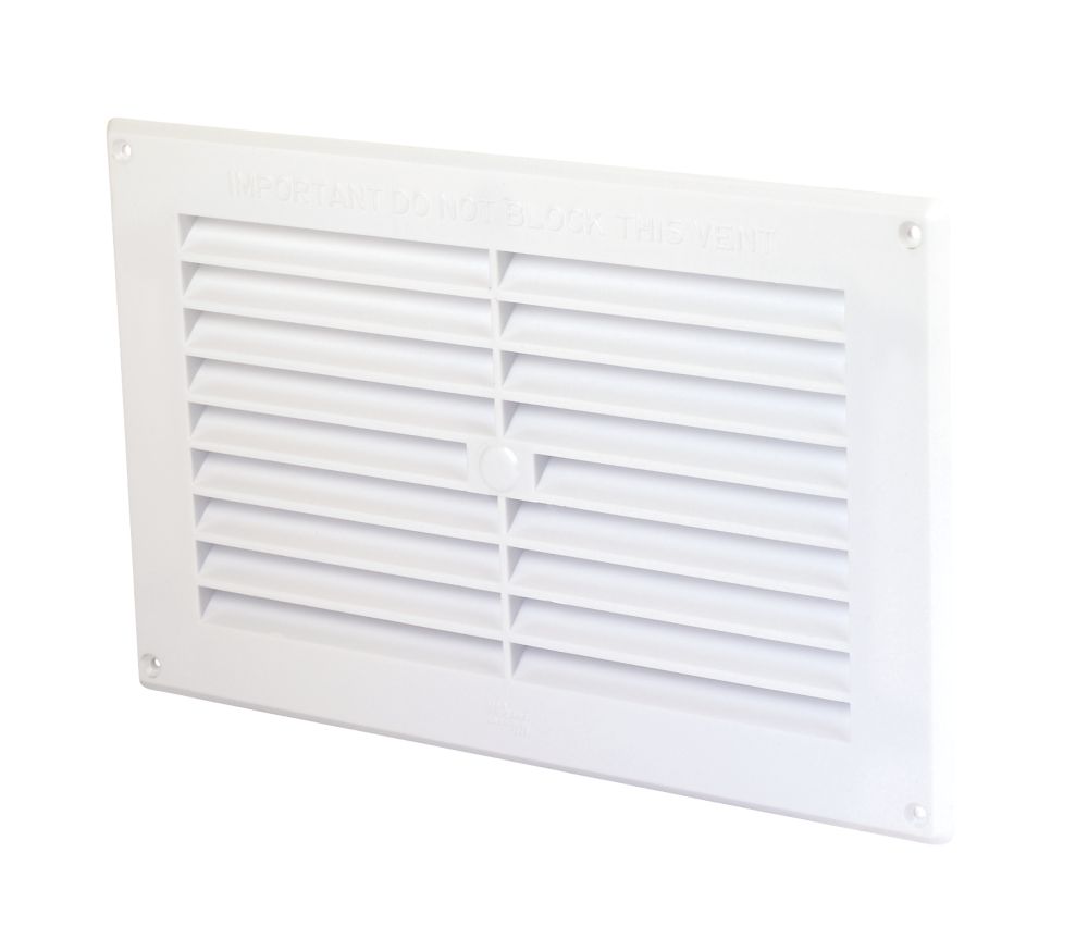 Map Vent Fixed Louvre Vent White 229mm x 152mm Screwfix