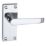 Smith & Locke  Fire Rated Latch Door Handles Pair Polished Chrome