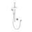 Aqualisa Optic Q HP/Combi Rear-Fed Chrome Thermostatic Dual Outlet Smart Shower with Ceiling-Fixed Head