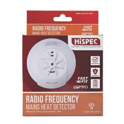 Hispec HSSA/HE/RF10-PRO  Mains Interlinked Fast Fix Heat Alarm With Radio Frequency
