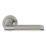 Cooke & Lewis Jaslanic Fire Rated Lever on Rose Handle Pair Polished Chrome / Satin Nickel