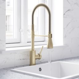 Swirl Seville  Mixer Tap Brushed Brass