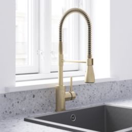 Swirl Seville  Mixer Tap Brushed Brass