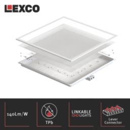 Lexco Sarin Square 595mm x 595mm LED TP(b) Panel Light (with DALI) White 26W 3600lm
