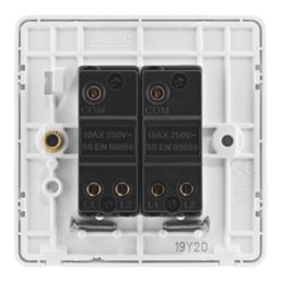 Arlec  10A 2-Gang 2-Way Light Switch  White