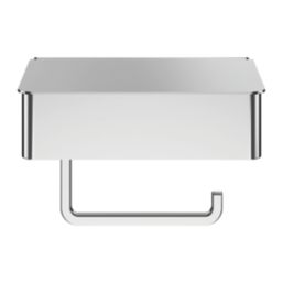 Swirl Caldew Toilet Roll Holder with Shelf & Storage Box Chrome