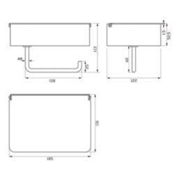 Swirl Caldew Toilet Roll Holder with Shelf & Storage Box Chrome