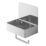 Swirl Caldew Toilet Roll Holder with Shelf & Storage Box Chrome