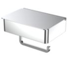 Swirl Caldew Toilet Roll Holder with Shelf & Storage Box Chrome
