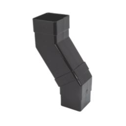 FloPlast  Square 25-65mm Adjustable Offset Bend Black 65mm