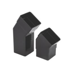 FloPlast  Square 25-65mm Adjustable Offset Bend Black 65mm
