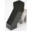 FloPlast  Square 25-65mm Adjustable Offset Bend Black 65mm