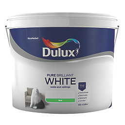 Dulux  Silk Pure Brilliant White Emulsion Paint 10Ltr