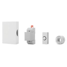 Byron 720K Wired Wall-Mounted Doorbell Kit with Transformer White