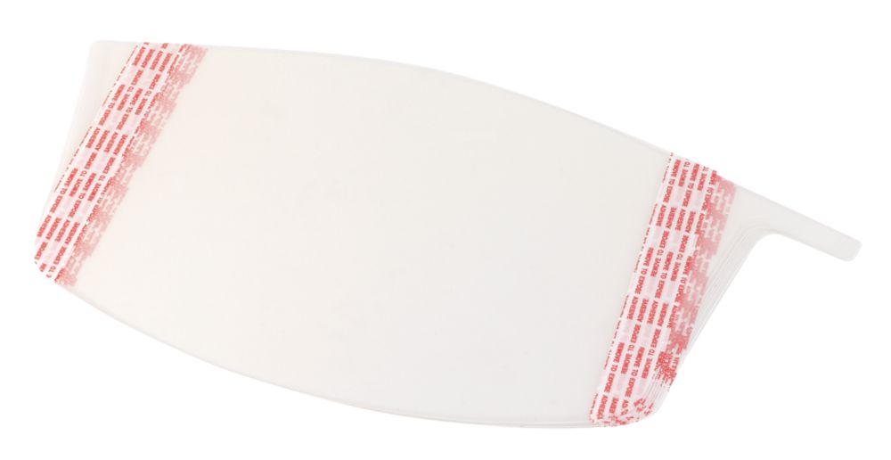 3M VersaFlo Peel Off Visor Covers Clear 10 Pack - Screwfix