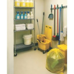 L-PRO 10609 Yellow Polythene Sacks / Bin Liners 90Ltr 200 Pack