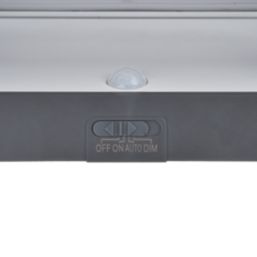 Lutec Barlo Outdoor LED Solar Wall Light With PIR Sensor Dark Grey 950lm