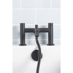 Bristan Mila Black 140mm Deck Mounted Dual Control Manual Shower Mixer Tap