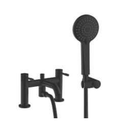 Bristan Mila Black 140mm Deck Mounted Dual Control Manual Shower Mixer Tap