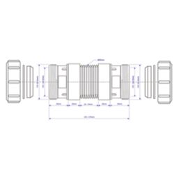 McAlpine Miniflex-2 Flexible Connector White 40mm x 125-175mm