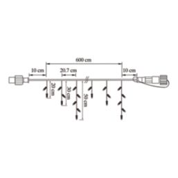 ExtendLite 100 LED Indoor & Outdoor Ice White Connectable Icicle Christmas Light xtension Kit
