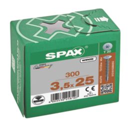 Spax  TX Flat Self Drilling Wood Screws 3.5mm x 25mm 300 Pack
