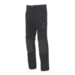 Site Dunnell Stretch Multi-Pocket Trousers Black 38" W 32" L