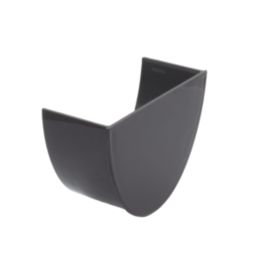 FloPlast Hi-Cap Half Round Internal Stop End Black 115mm