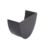 FloPlast Hi-Cap Half Round Internal Stop End Black 115mm