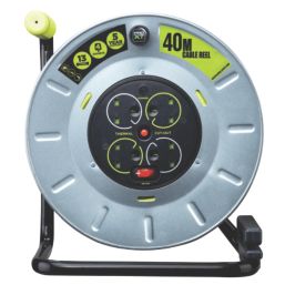 PRO XT OTLU40134SL-XD 13A 4-Gang 40m  Cable Reel 240V