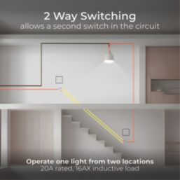 British General Evolve 20A 16AX 1-Gang 2-Way Light Switch  Copper