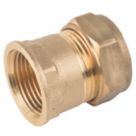 Midbrass  Brass Compression Adapting Female Coupler 3/4" x 3/4"