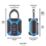 Squire CP50 ATLS Weatherproof  Combination  Padlock Blue 50mm
