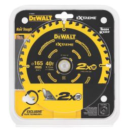 DEWALT  Wood Extreme 2nd Fix Circular Saw Blade 165mm x 20mm 40T