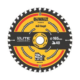 DEWALT  Wood Extreme 2nd Fix Circular Saw Blade 165mm x 20mm 40T
