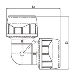 PolyPlumb Enhanced  Plastic Push-Fit Equal 90° Elbow 15mm