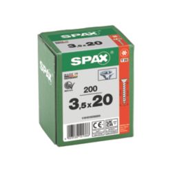 Spax  TX Countersunk Self Drilling Wood Screws 3.5mm x 20mm 200 Pack
