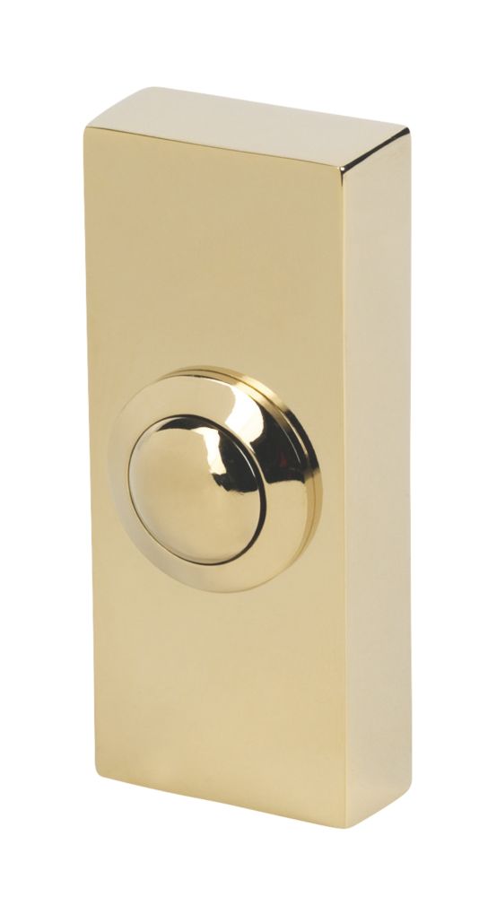 Byron Wired Doorbell Bell Push Brass Screwfix