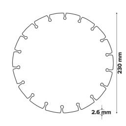 Erbauer  Masonry Segmented Diamond Cutting Blade 230mm x 22.2mm
