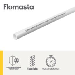 Flomasta  Push-Fit PE-X Pipes 15mm x 3m White 10 Pack