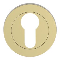 Cooke & Lewis Lormel Euro Escutcheon (Pair) Satin Brass 50mm