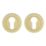 Cooke & Lewis Lormel Euro Escutcheon (Pair) Satin Brass 50mm
