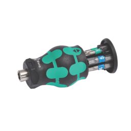 Wera Kraftform Kompakt Stubby Magazine 3 Interchangeable Screwdriver Set 6 Pcs