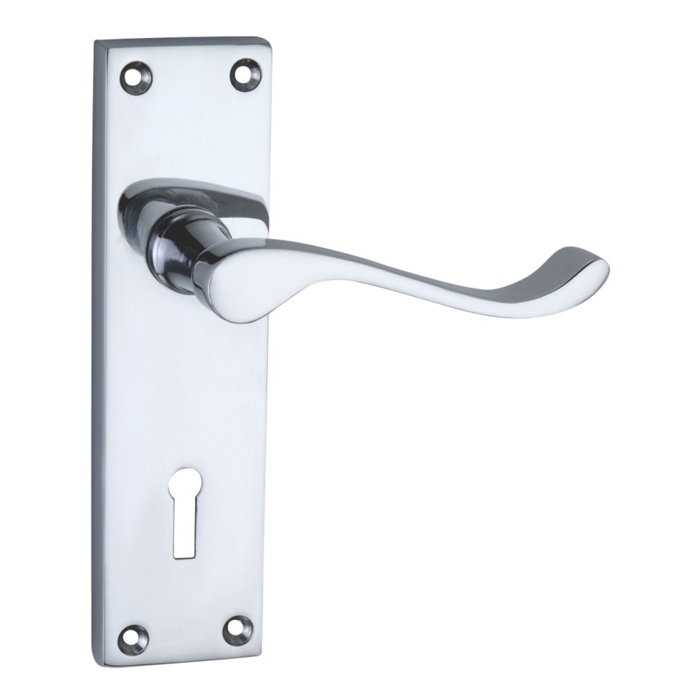 door handle with lock and key