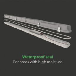 4lite Valde Single 4ft LED Non-Corrosive Batten Light With Microwave Sensor 40W 5600lm 220-240V