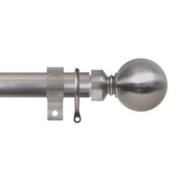 Renaissance Brushed Nickel Curtain Pole 28/25mm x 120-210cm